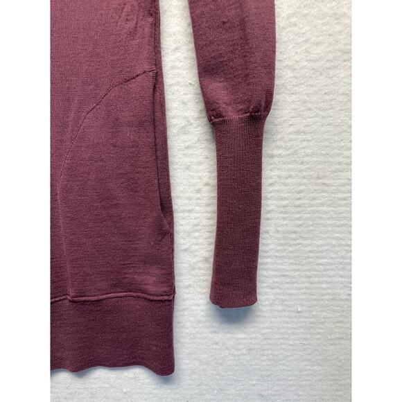 J.Crew 100% Merino Wool Longline Button Front Cardigan Sweater L Muted Purple - Picture 3 of 9